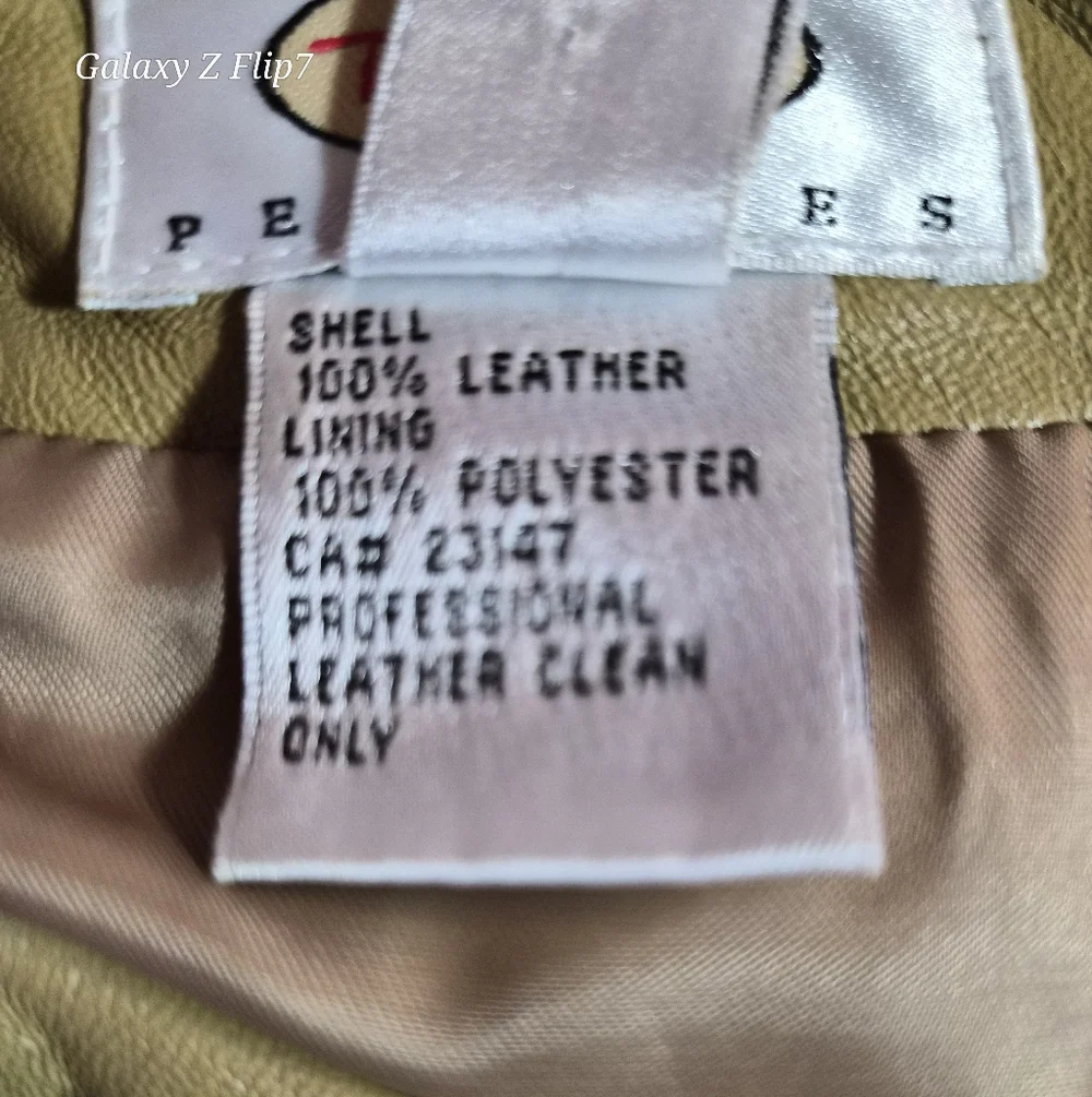 ​Talbots Petites 100% Genuine Leather Pencil Skirt - Camel / Tan - Size 14P - Picture 2 of 7